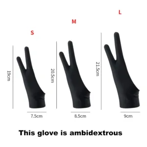 قفازات رسم يدوية مضادة لللمس بإصبعين، مستلزمات فنية للرسم الزيتي، لوحة رقمية للكمبيوتر اللوحي، شاشة رسم تعمل باللمس، مضادة للحشف 2 kf S4380a54fc1294ee3bb47c81e00635fd6A