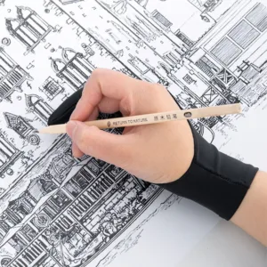 قفازات رسم يدوية مضادة لللمس بإصبعين، مستلزمات فنية للرسم الزيتي، لوحة رقمية للكمبيوتر اللوحي، شاشة رسم تعمل باللمس، مضادة للحشف 3 kf Sd2997ad8b0064978bb3a2aade68878607